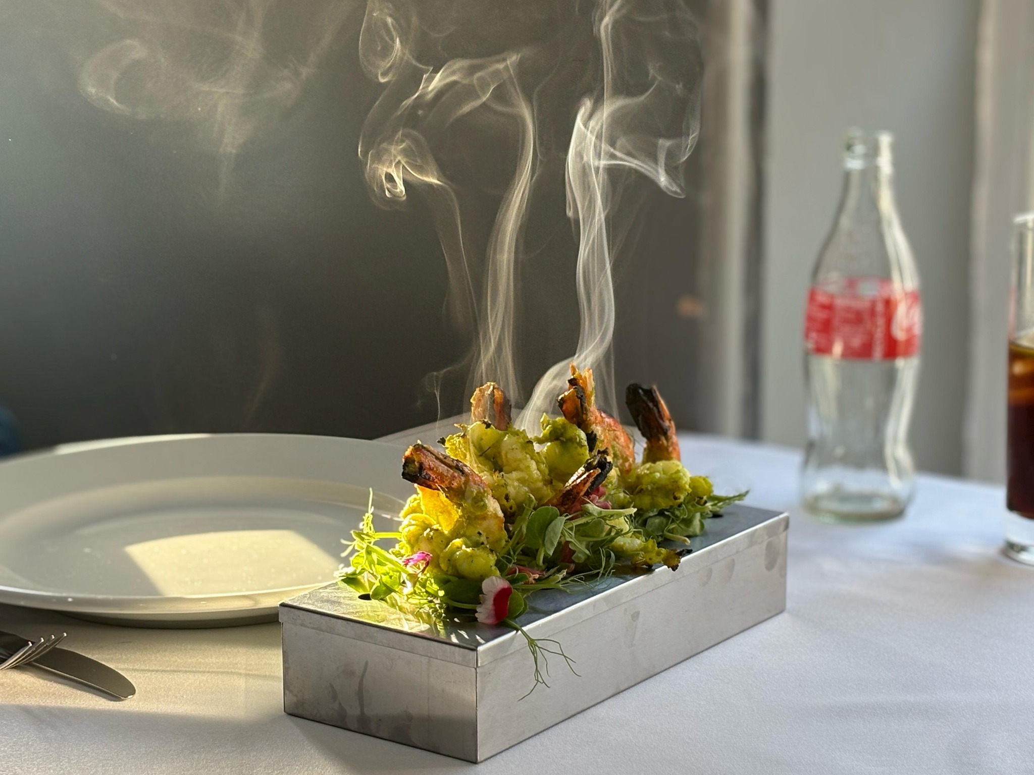 Sizzling prawns